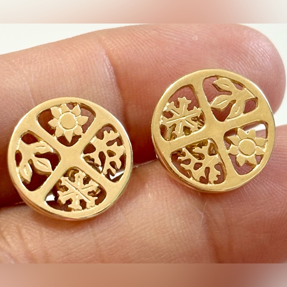 JAMES AVERY - SOLID 14K GOLD FOUR SEASONS STUD EARRINGS - LIKE NEW CONDITION